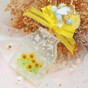 Clear Sunflower Miruku ミルク Carton Charm