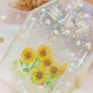 Clear Sunflower Miruku ミルク Carton Charm