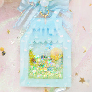 Sunflower Milk Carton Charm