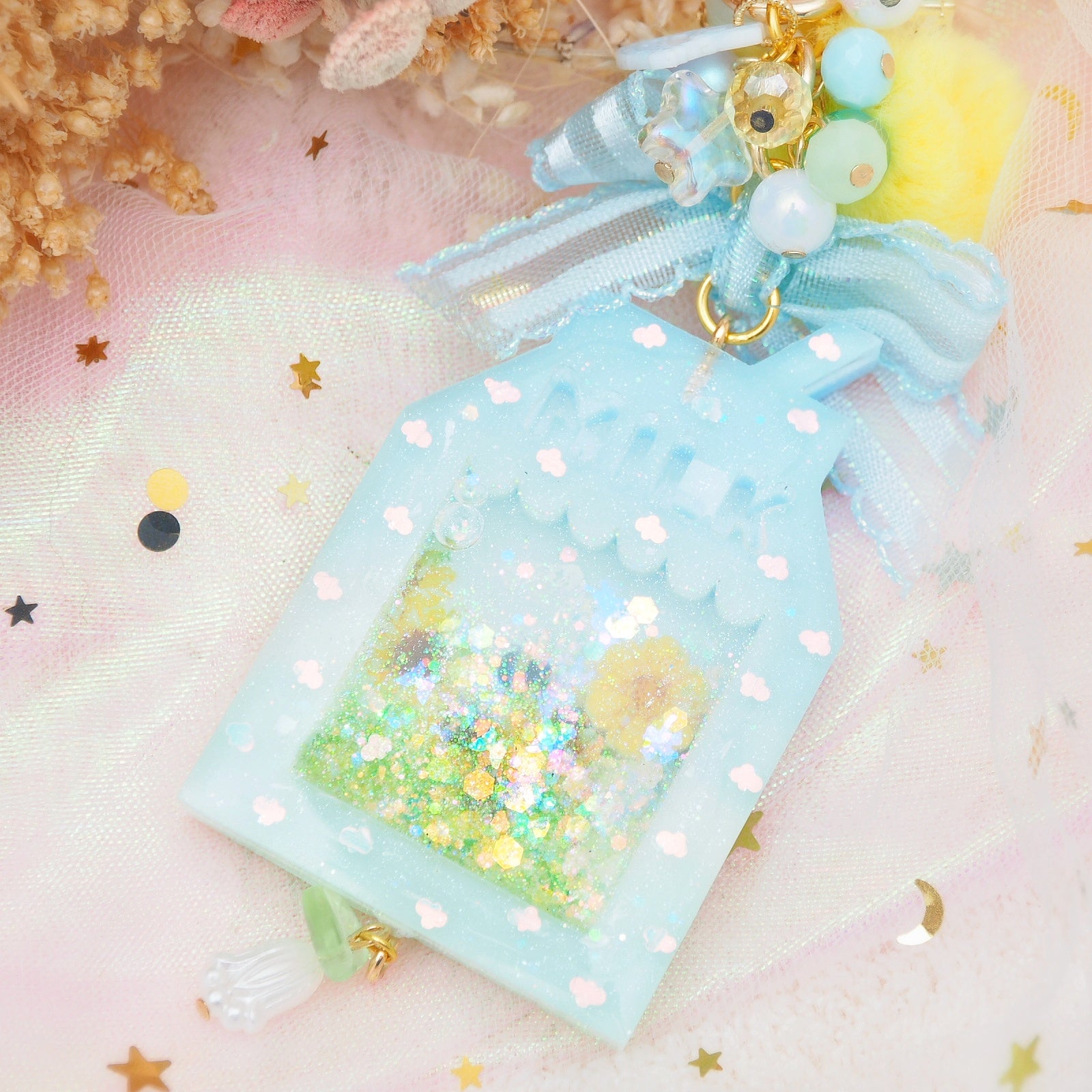 Sunflower Milk Carton Charm