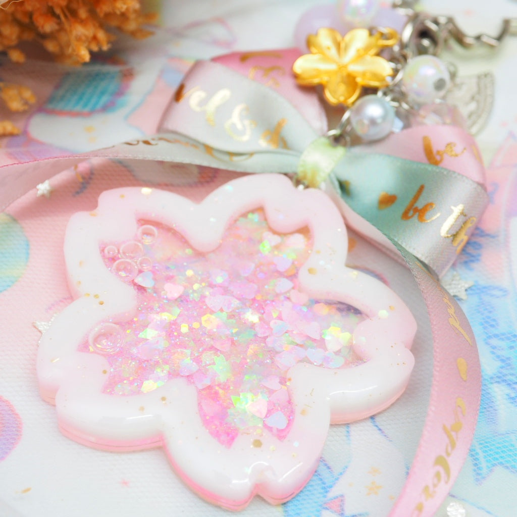 Blushing Sakura Shaker Charm
