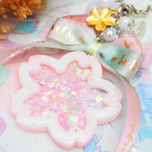 Blushing Sakura Shaker Charm