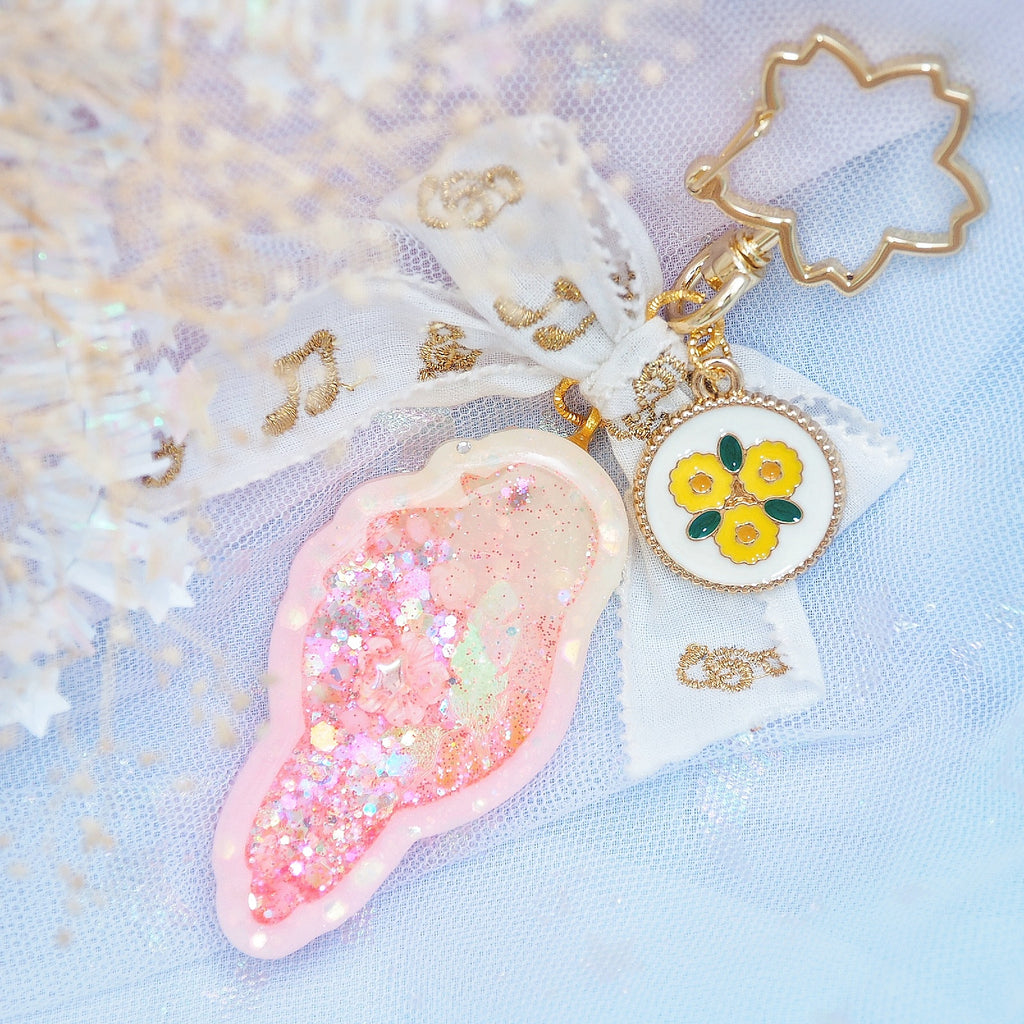Pink & Yellow Budgie Shaker Charm