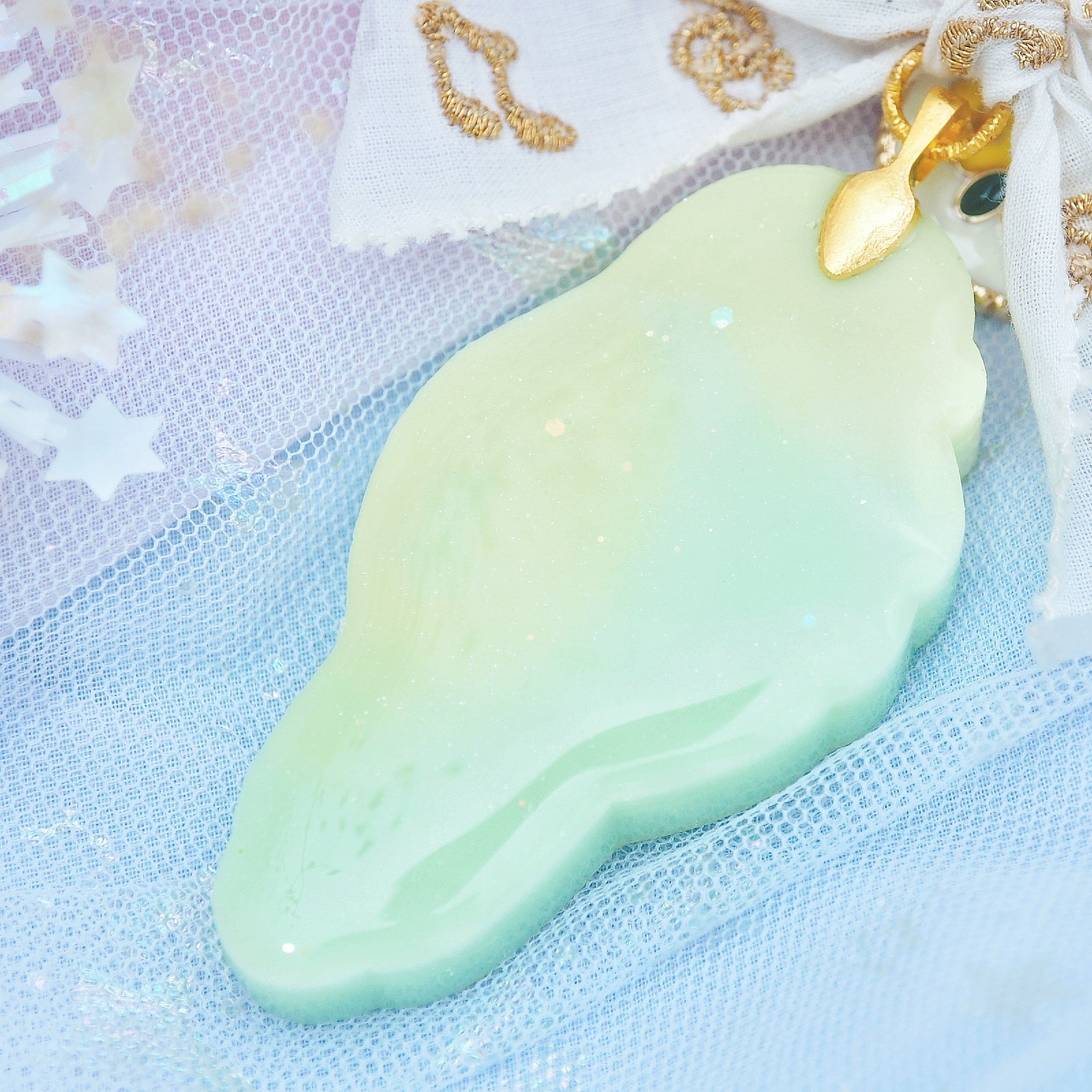 Green & Yellow Budgie Shaker Charm