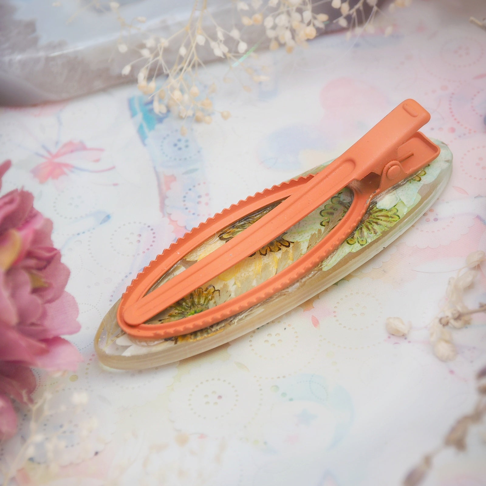 Lakeside Floral Shaker Barette