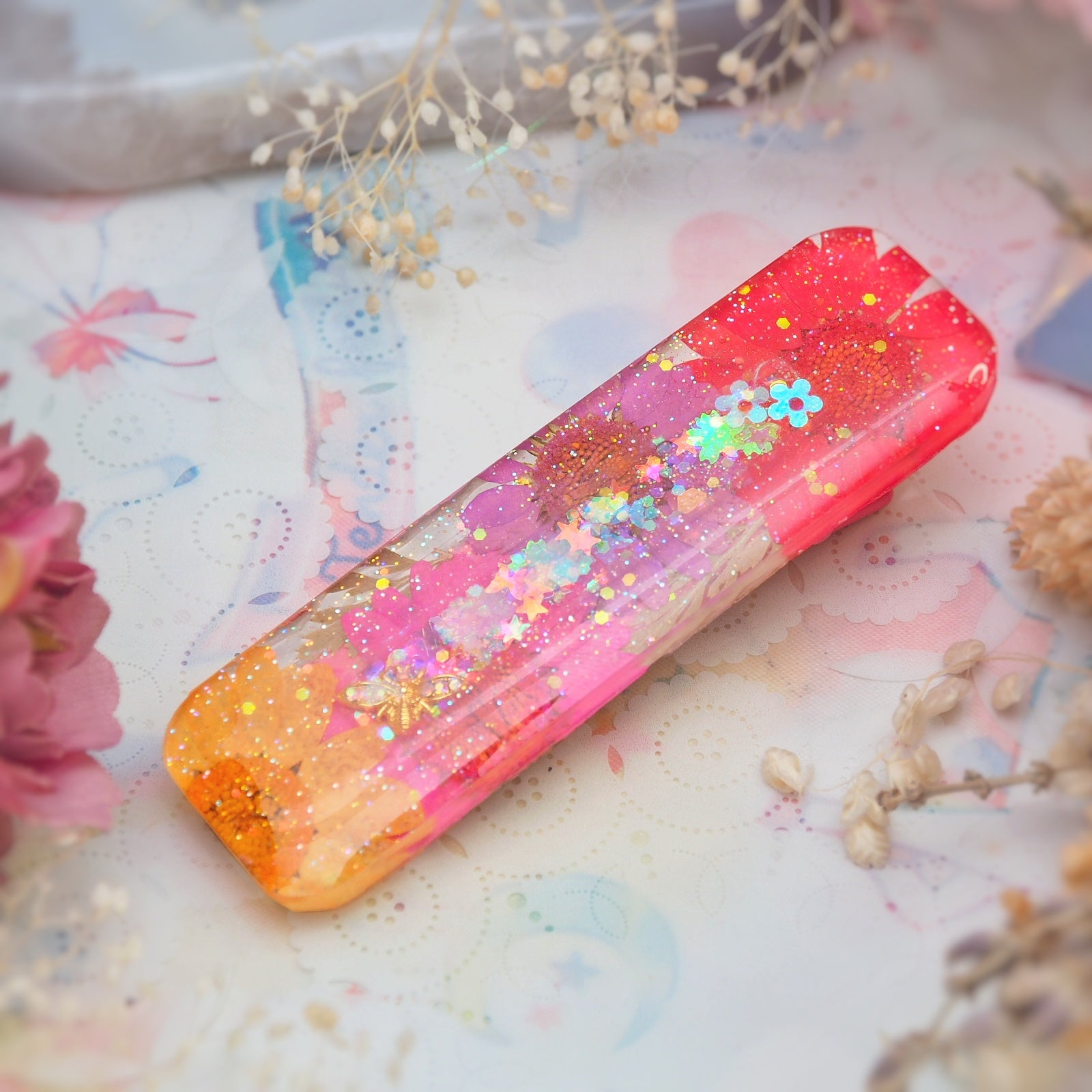 Paradise Floral Shaker Barette