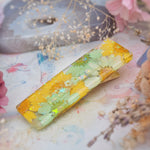 Honey Mint Floral Shaker Barette