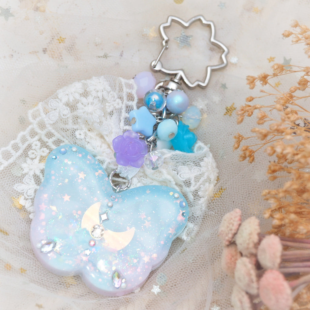 Blue Bejewelled Butterfly Charm