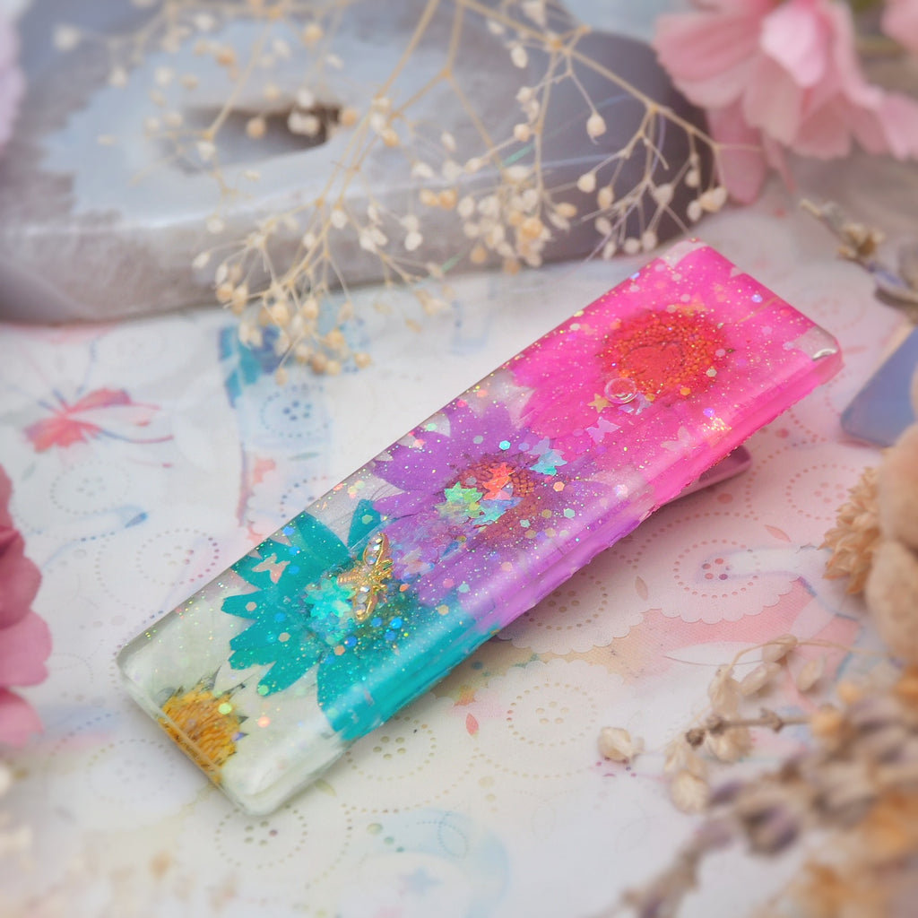 Fairy Confetti Floral Shaker Barette