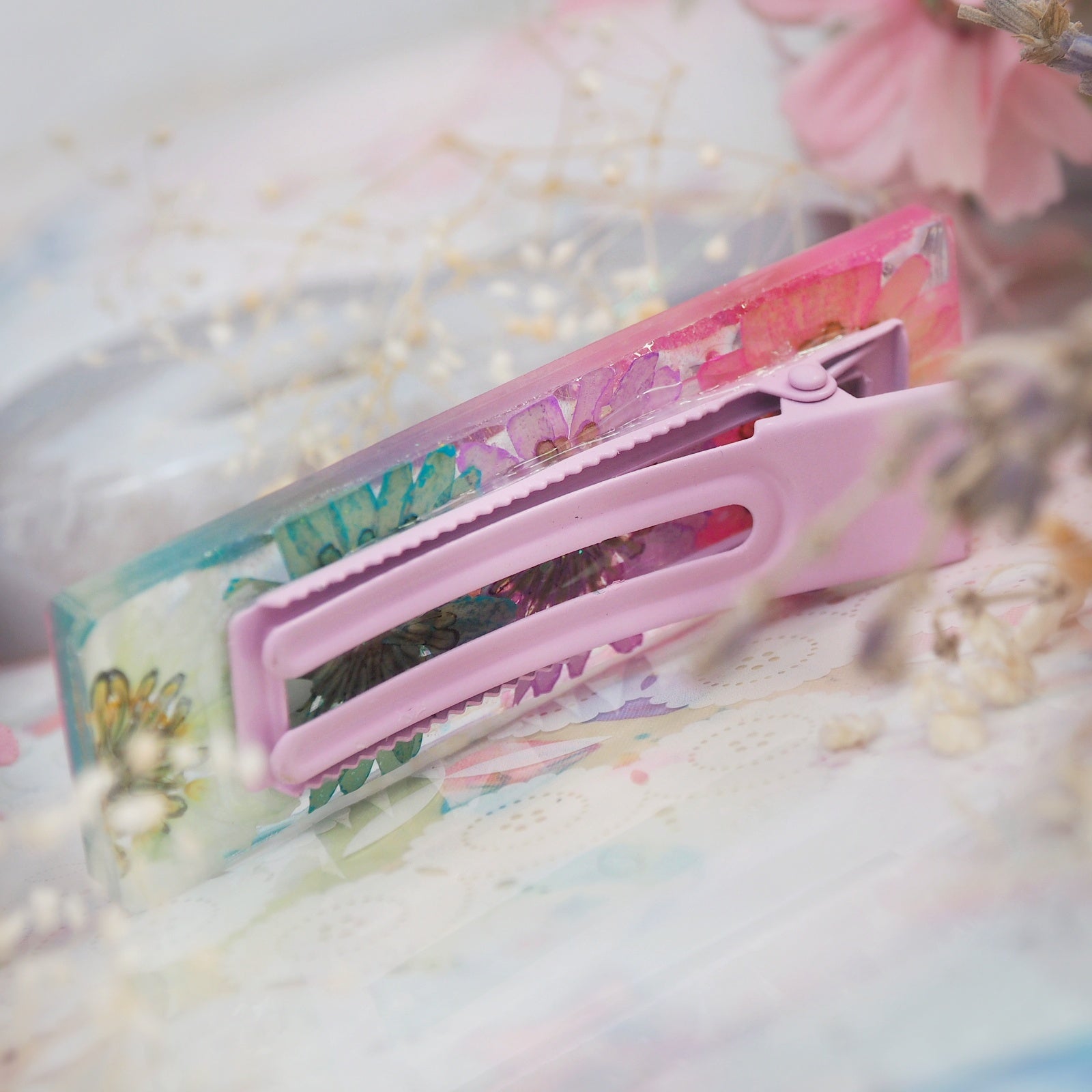 Fairy Confetti Floral Shaker Barette