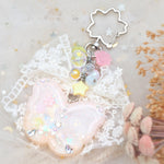 Pink-Peach Bejewelled Butterfly Charm