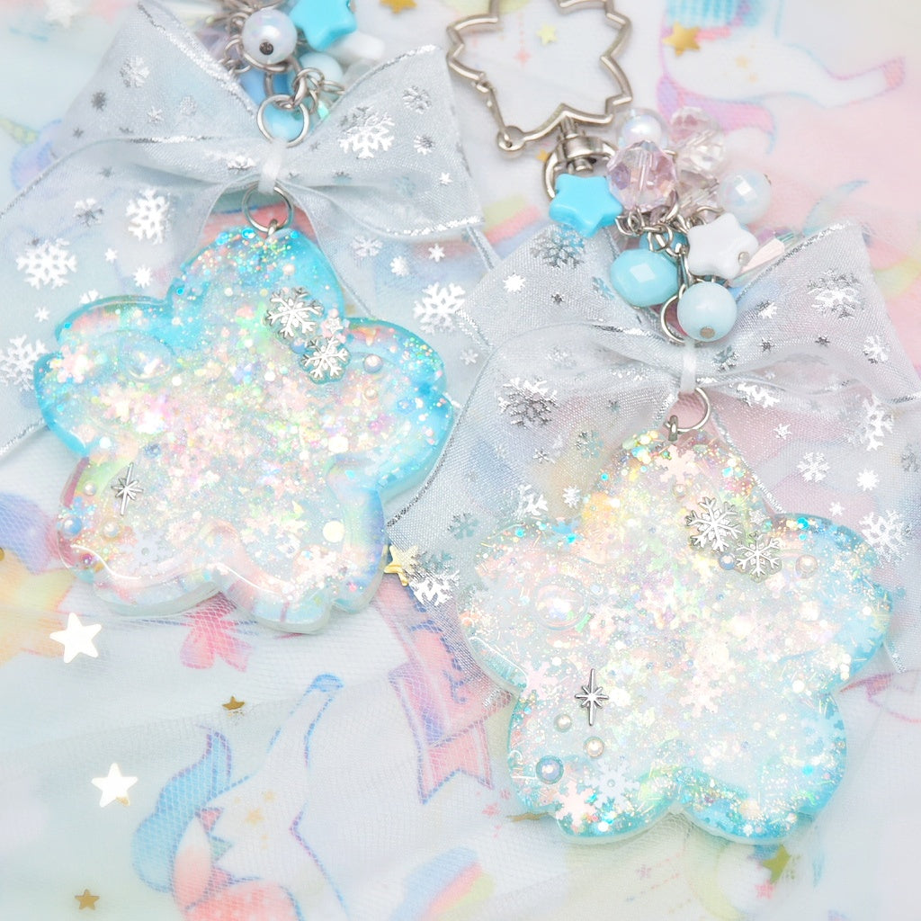 Snow Sakura Shaker Charm