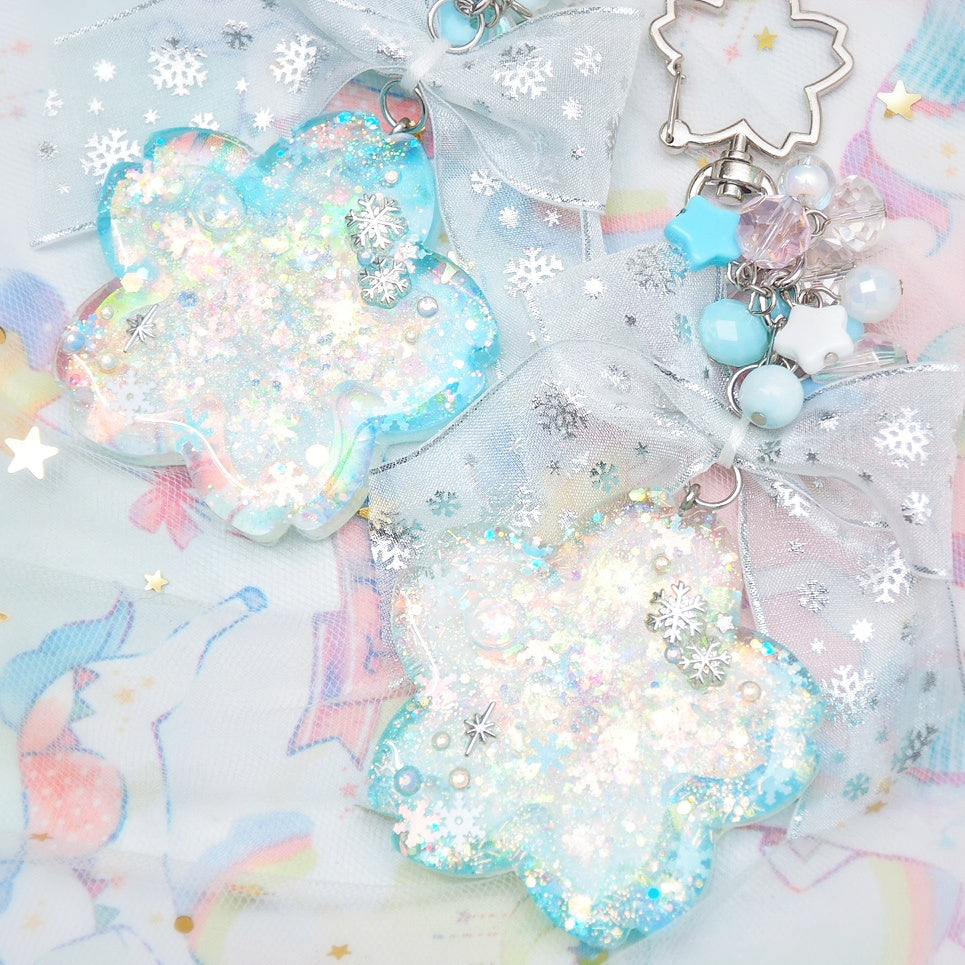Snow Sakura Shaker Charm