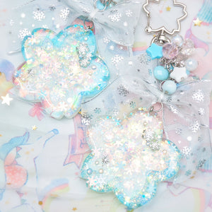Snow Sakura Shaker Charm