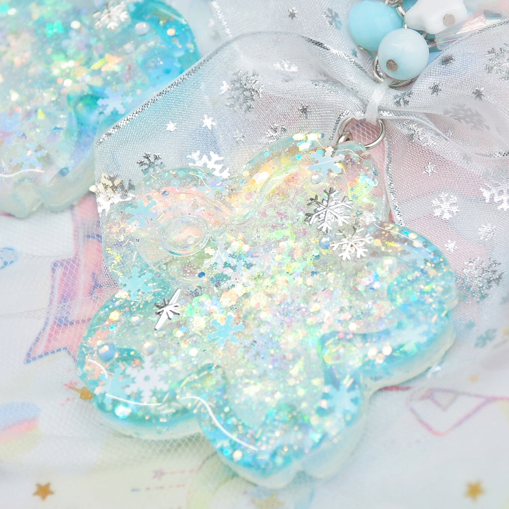 Snow Sakura Shaker Charm