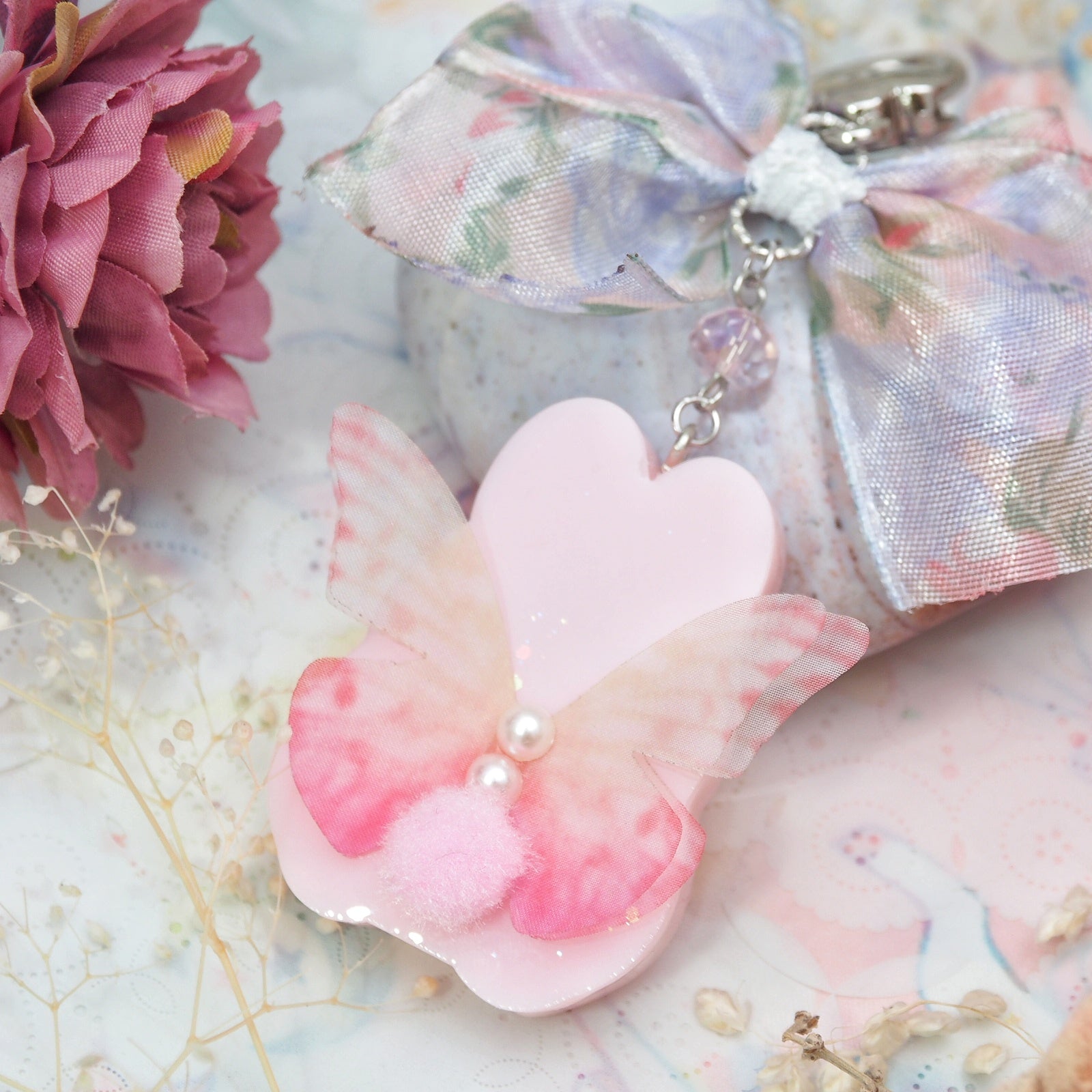 Rose Fairy Bun with Floral Bow