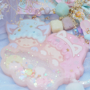 Pastel Puffs Dreamy Twin Stars Charm