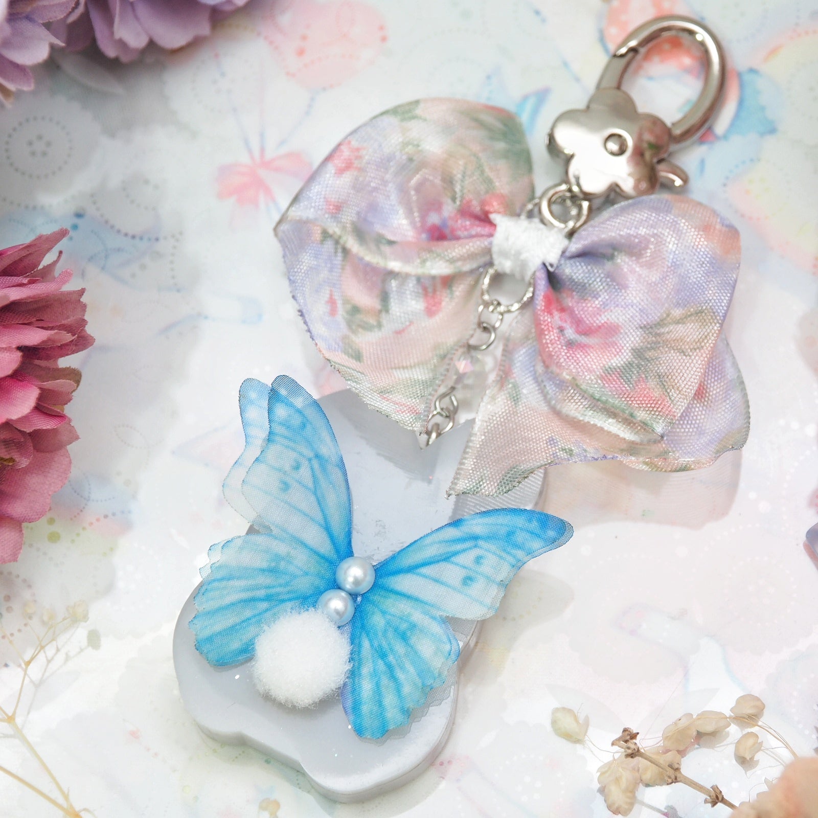Iris Fairy Bun with Floral Bow