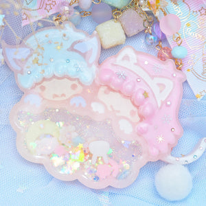 Pastel Puffs Dreamy Twin Stars Charm