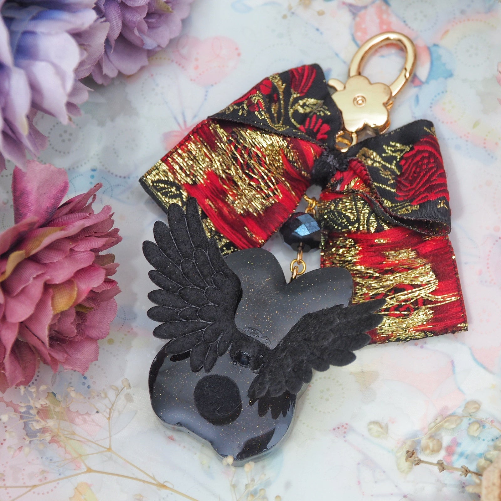 Petunia Angel Bun with Embroidered Bow