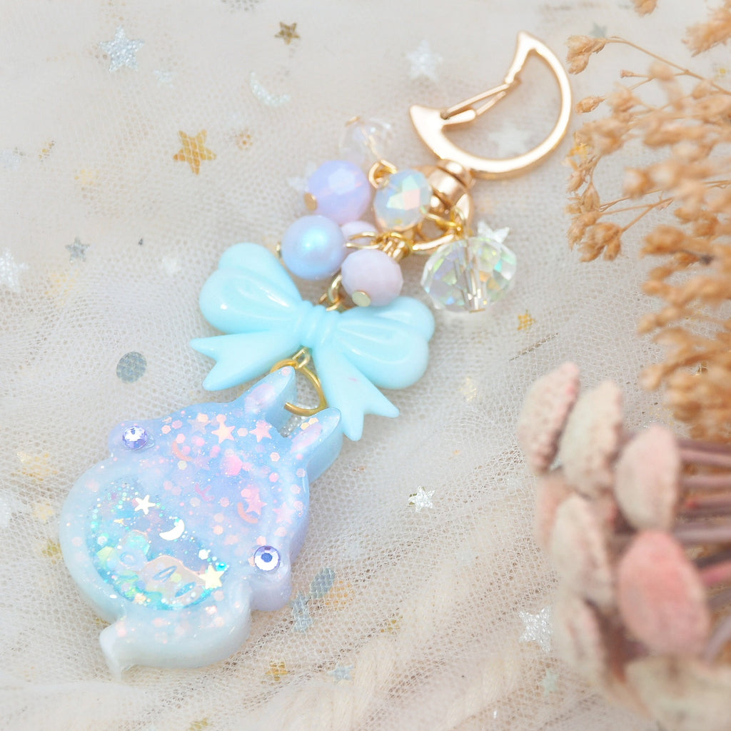 Periwinkle Fade Ghostie Bun Charm