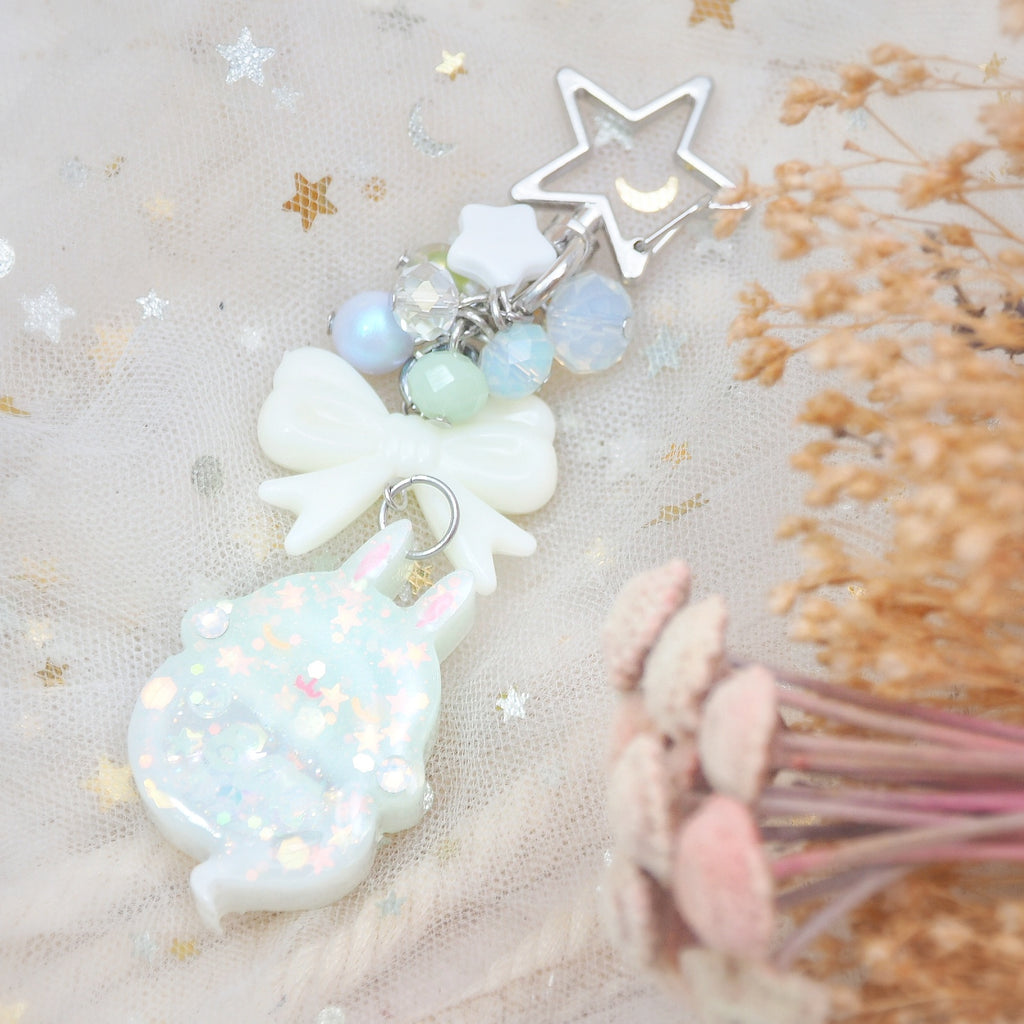 Mint Fade Ghostie Bun Charm