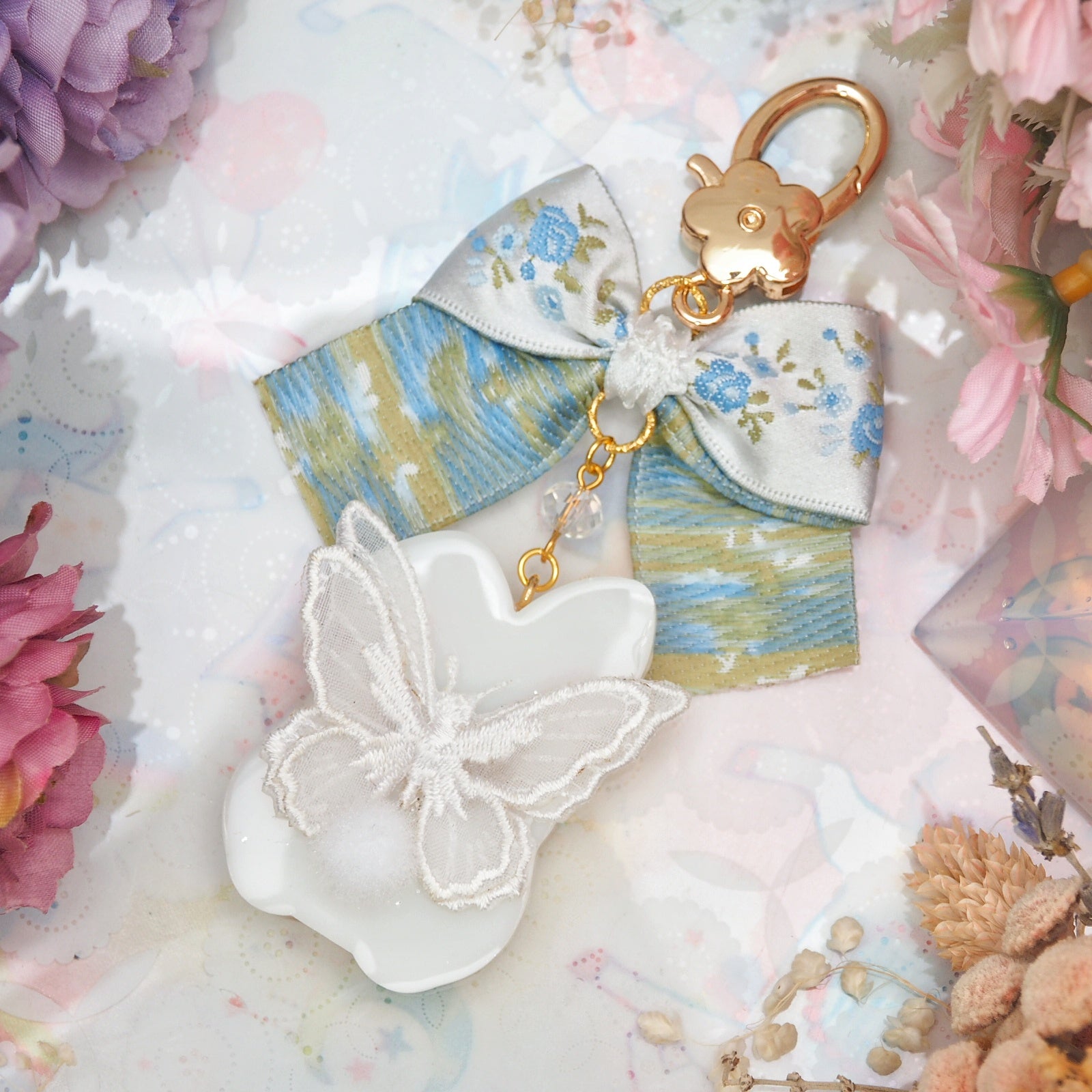 Snowdrop Fairy Bun with Embroidered Bow