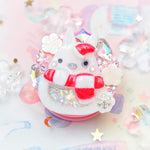 Winter Hat Spotty Bun Grip (Pink)