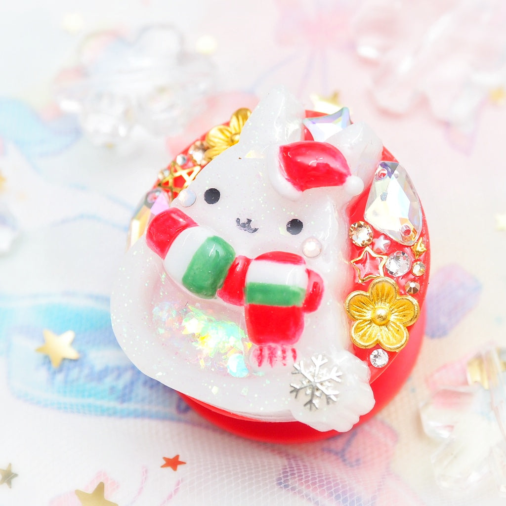 Winter Hat Bun Grip (Red)