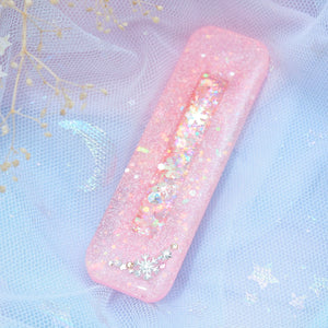 Pinky Snow Barette (Rounded Bar)