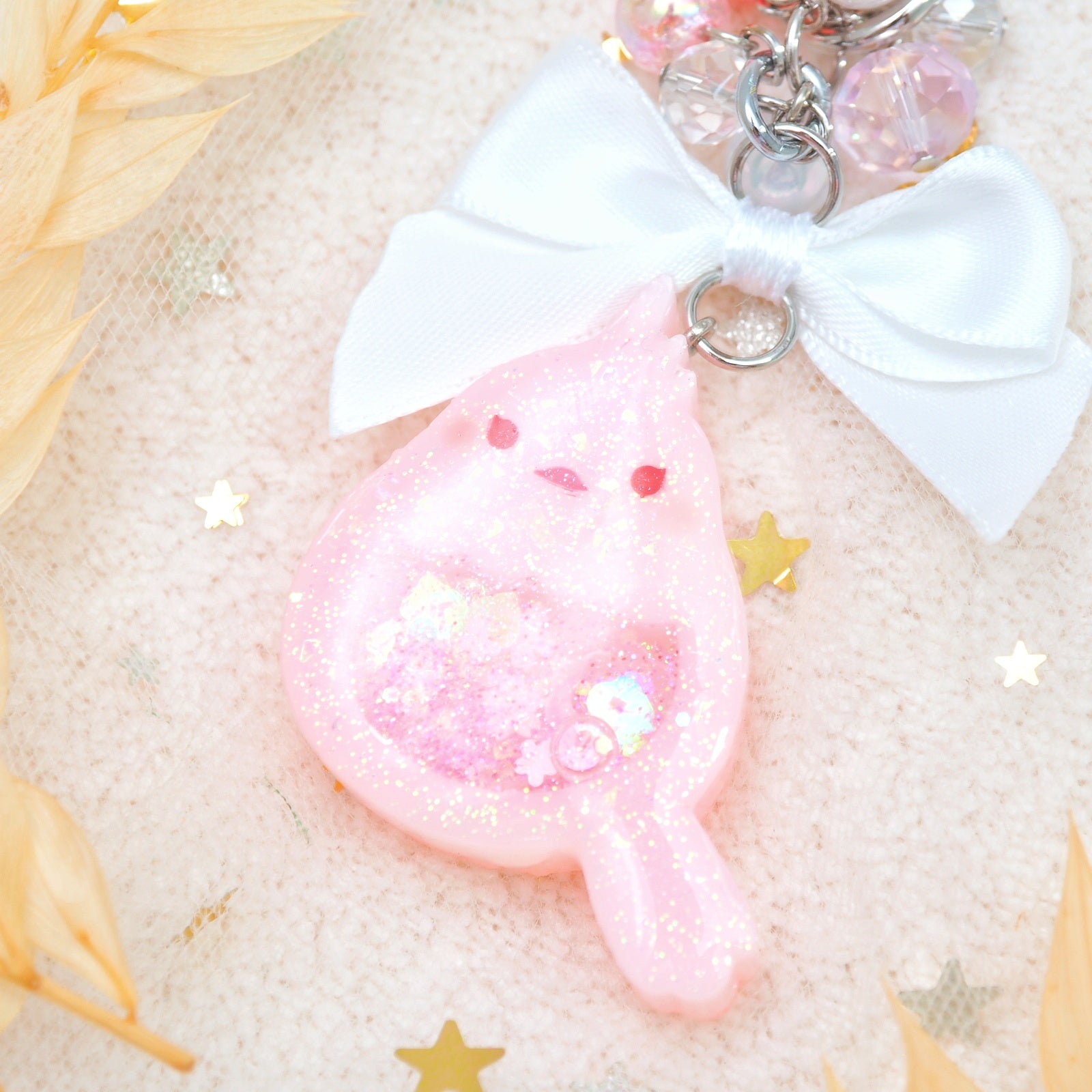 Little Pink Birb Charm (Silver)