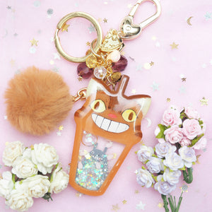 Cat Bus with Totoro aboard Cup Shaker Charm (Big)