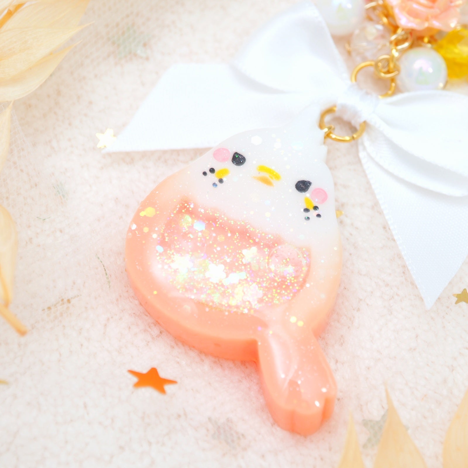 Little Orange Birb Charm