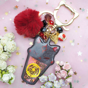 Kawaii Dark Ookami Boba Shaker Charm (Big)