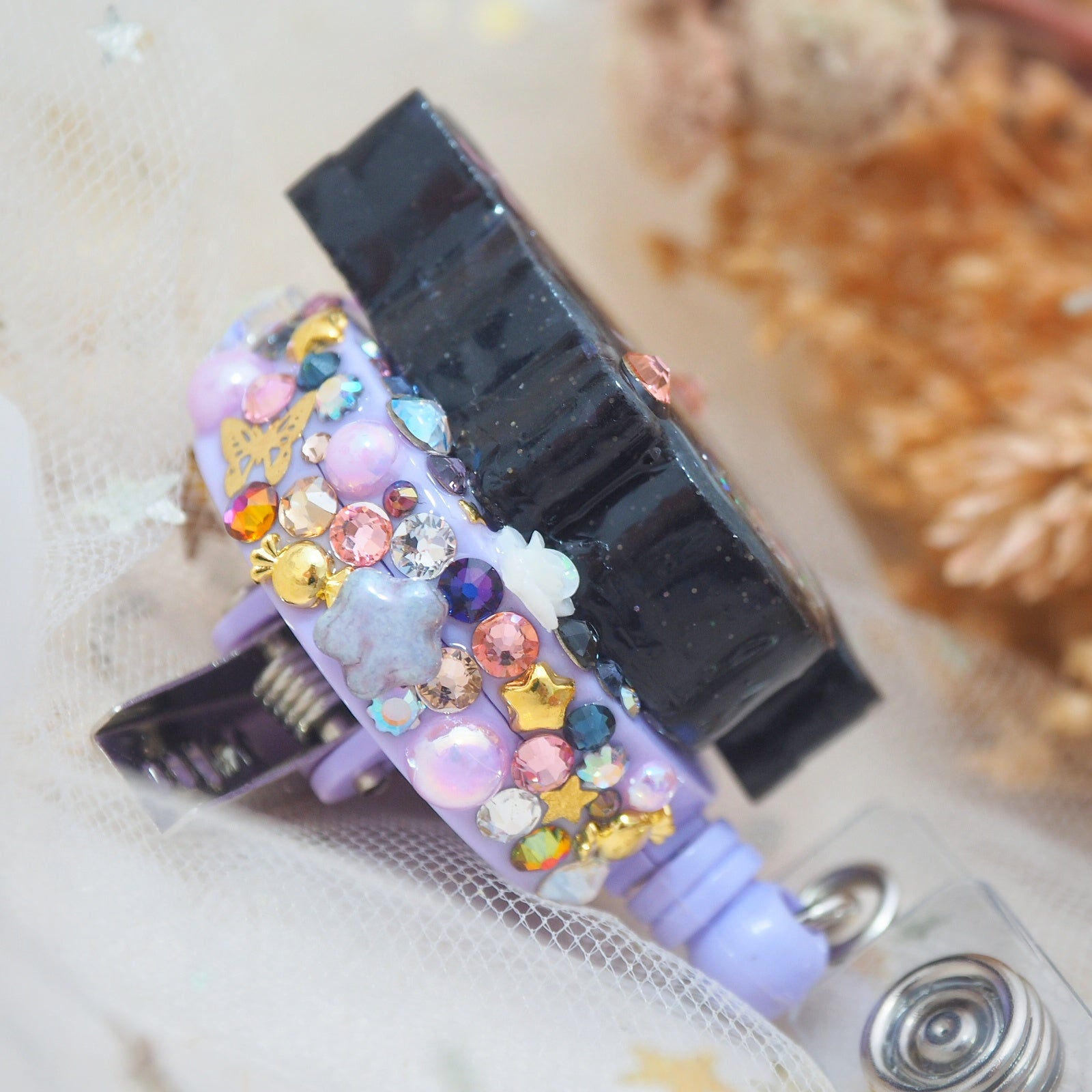Tri-light Ghostie Bun Badge Reel