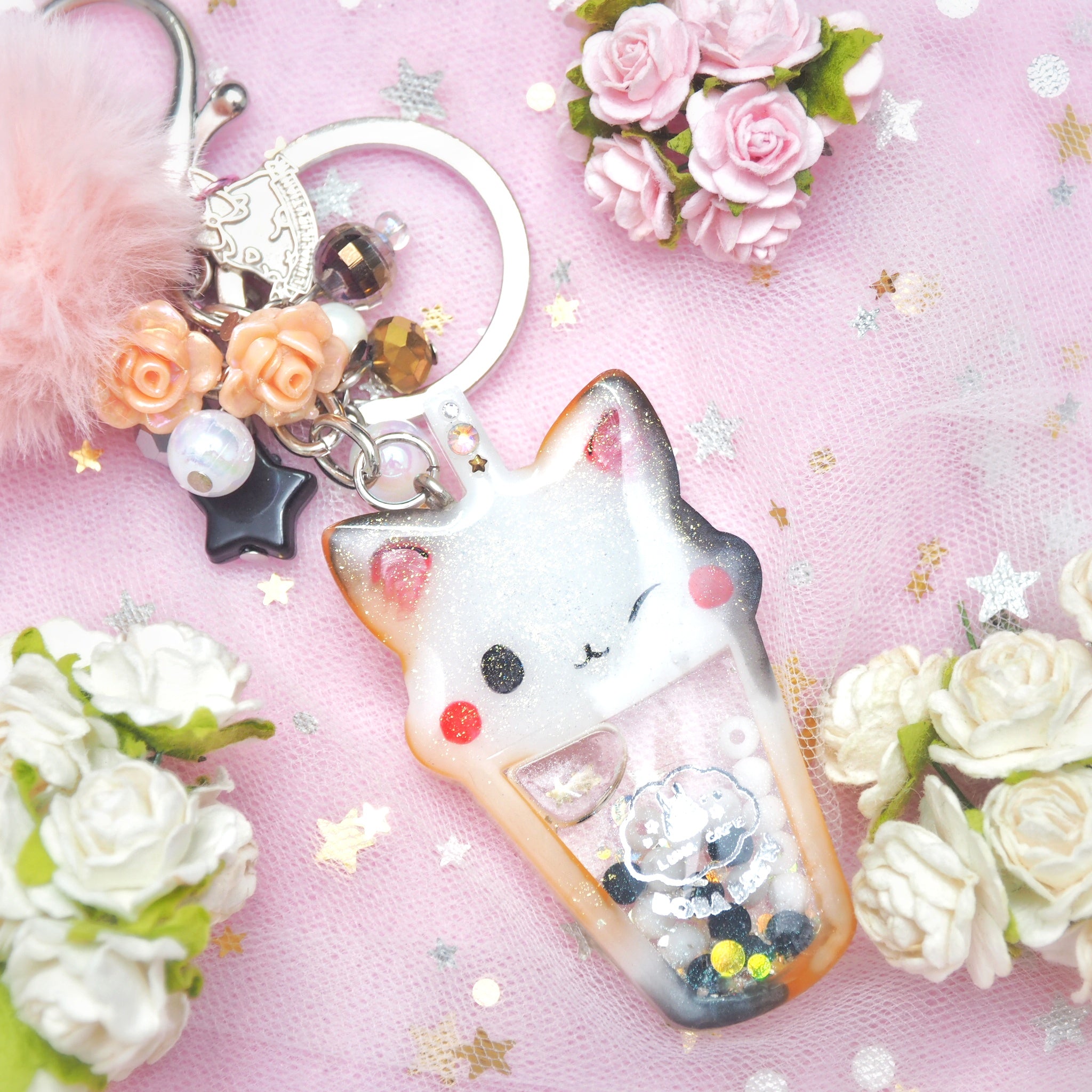 Calico Cuppa Boba Shaker Charm (Smol)