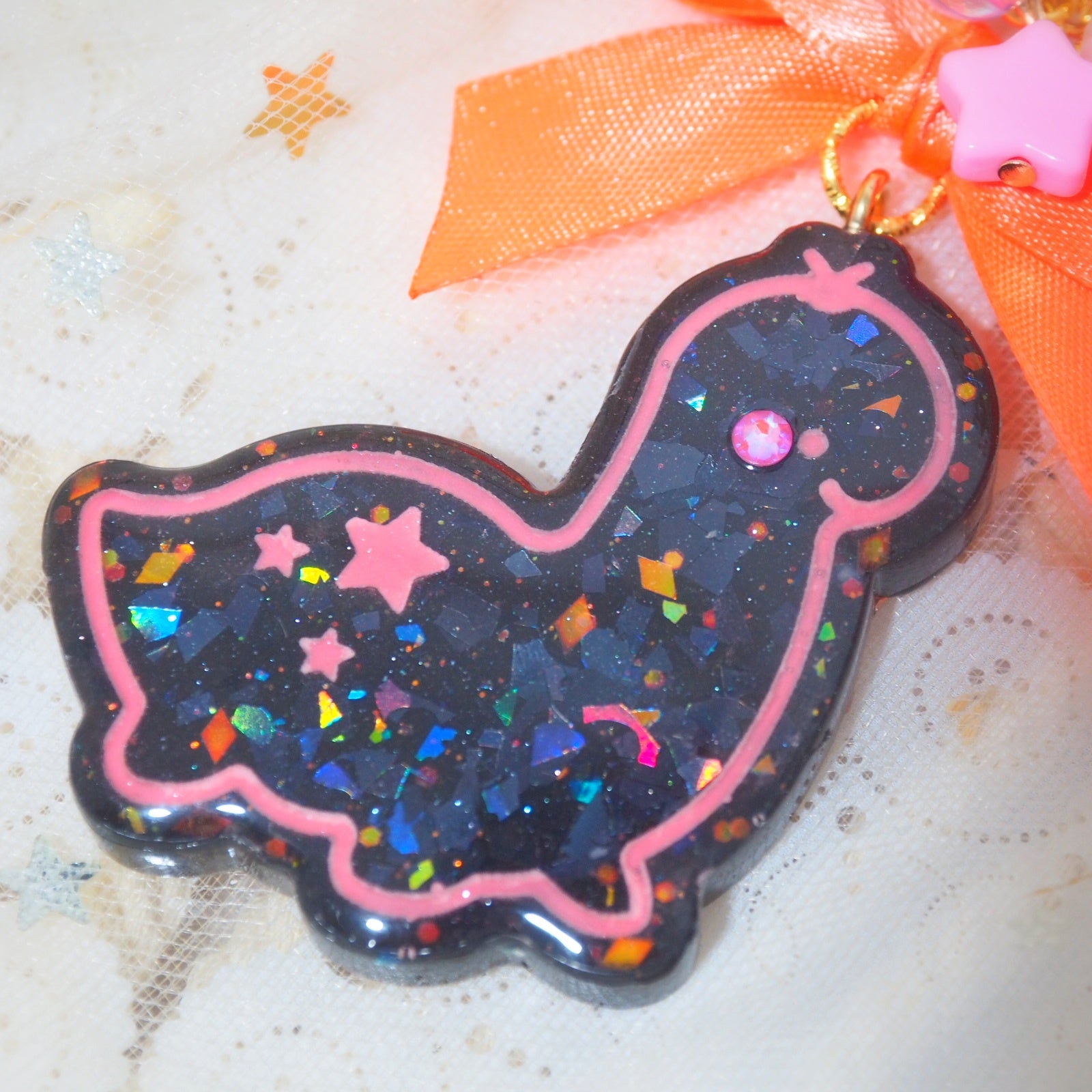 Dino Diner Branchiosaurus Neon Charm