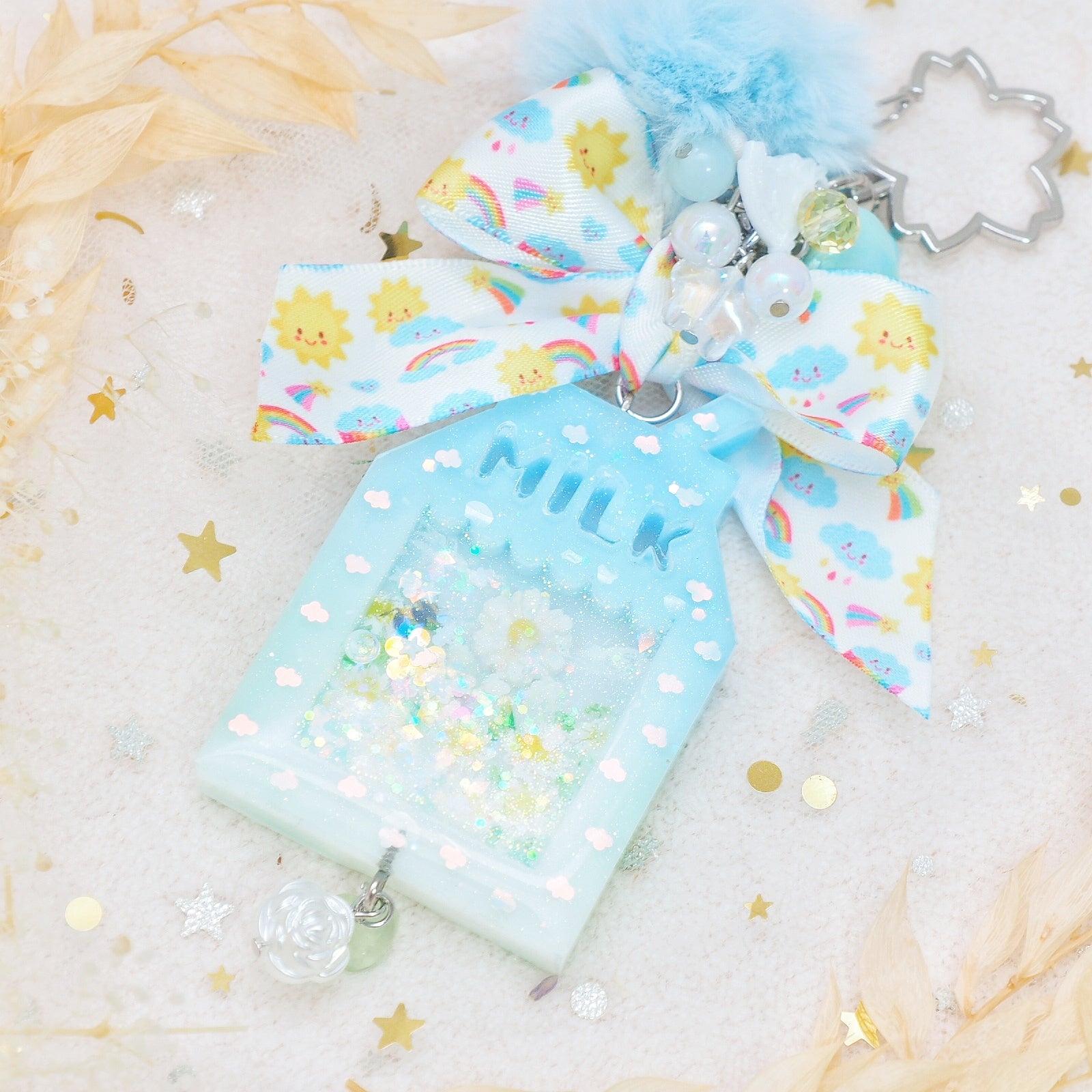 Daisy Milk Carton Charm