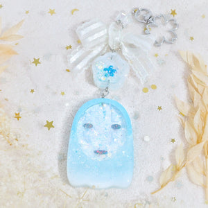 Fading Blue Kaonashi with glowing face Charm