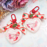 Strawberries & Cream Heart Charm V.2