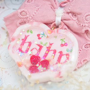 Cherry Baby Heart Charm