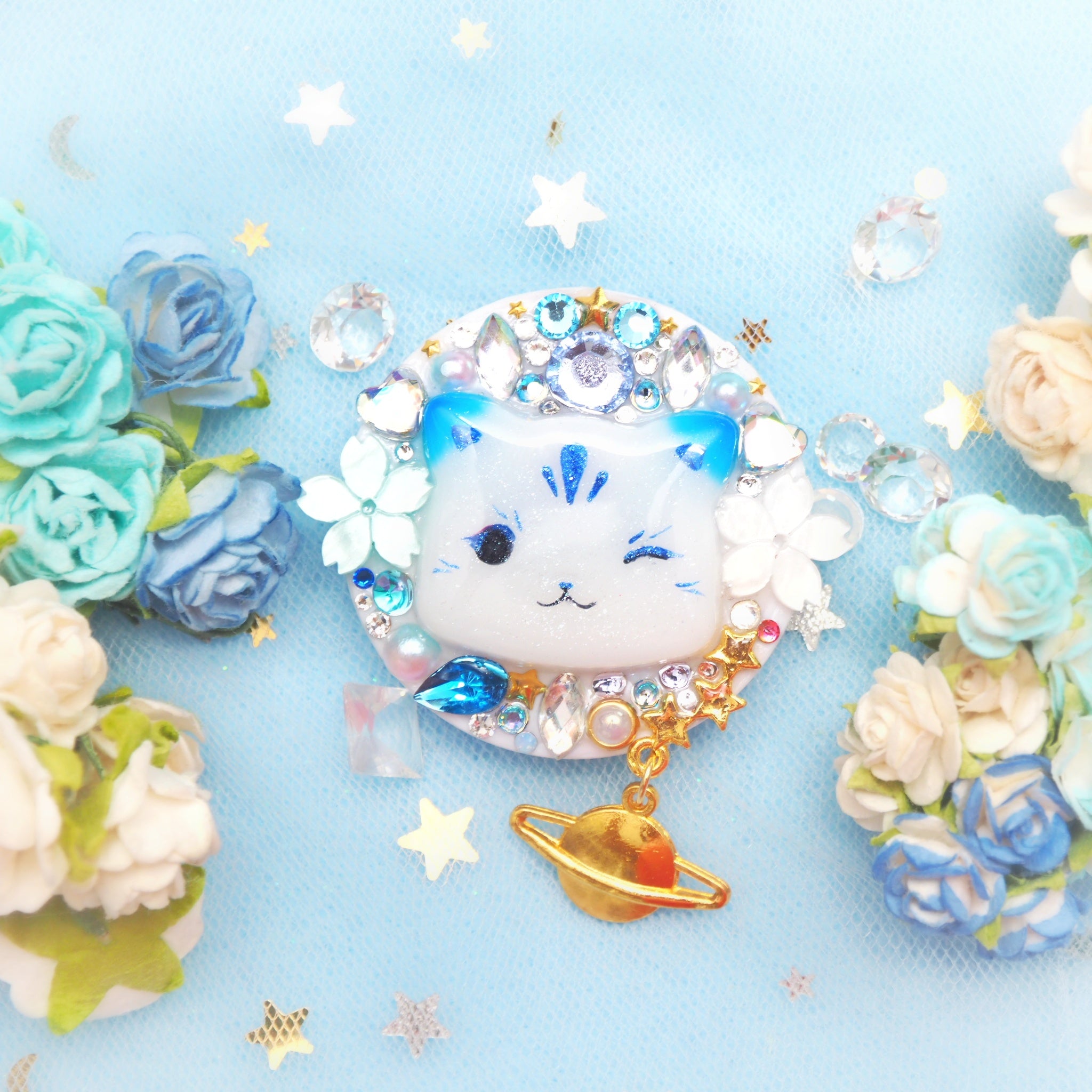 Porcelain Cat Phone Grip