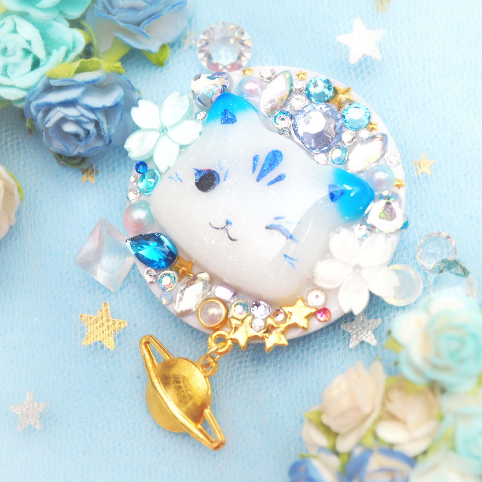 Porcelain Cat Phone Grip