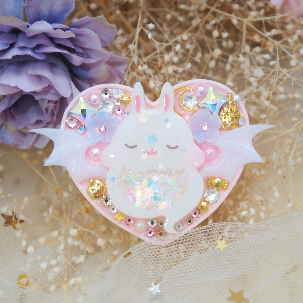 Ghostie Bun Heart Grip (Candy Floss)