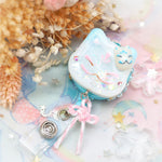 Winter Kitsune Badge Reel (blue)