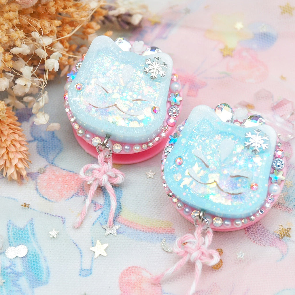 Winter Kitsune Grips (with snowflake embellishment)