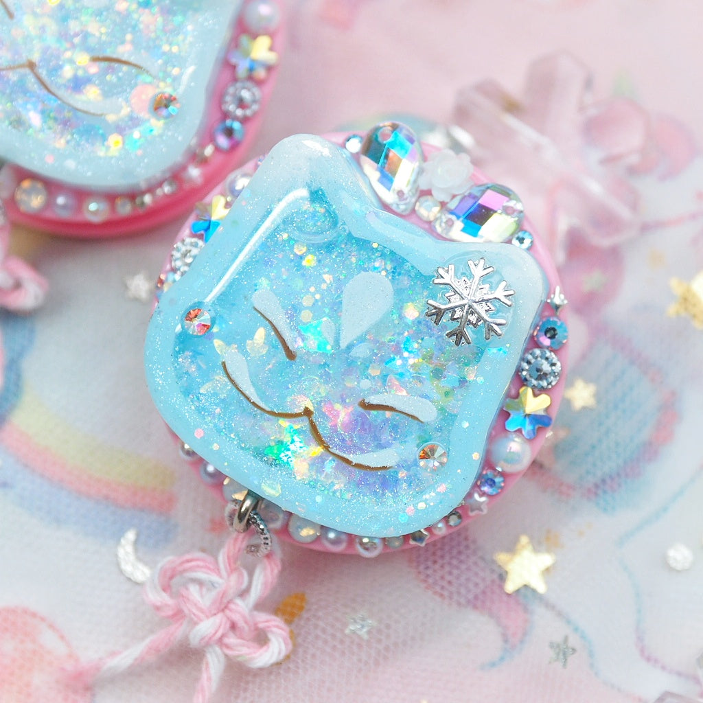 Winter Kitsune Grips (with snowflake embellishment)