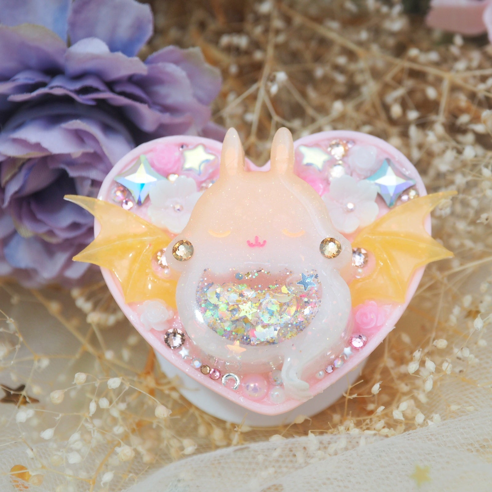 Ghostie Bun Heart Grip (Marmalade)