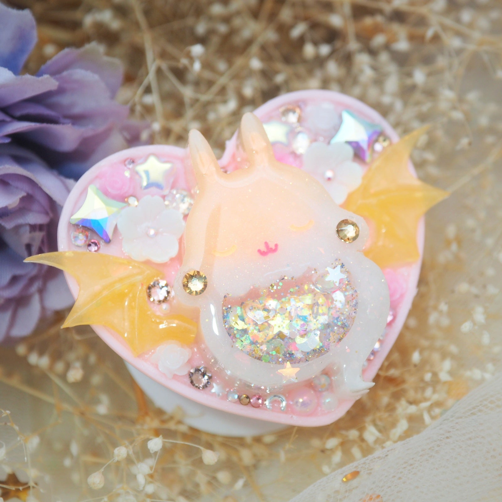 Ghostie Bun Heart Grip (Marmalade)
