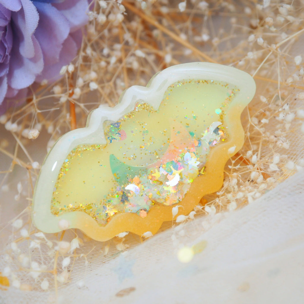 Candy Corn Bat Shaker Barette